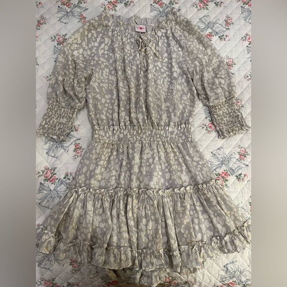 Buddy Love Zozo Dress Grey Gold size Small - Picture 3 of 10